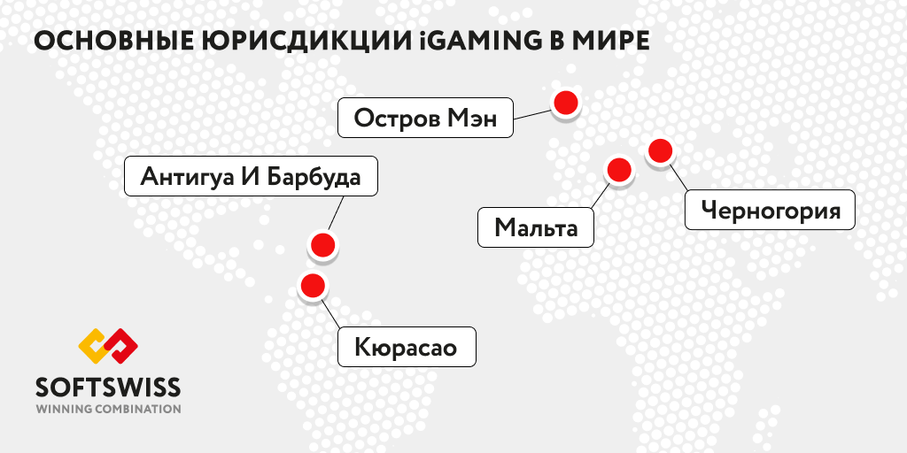 Основные игорные юрисдикции в Мире
